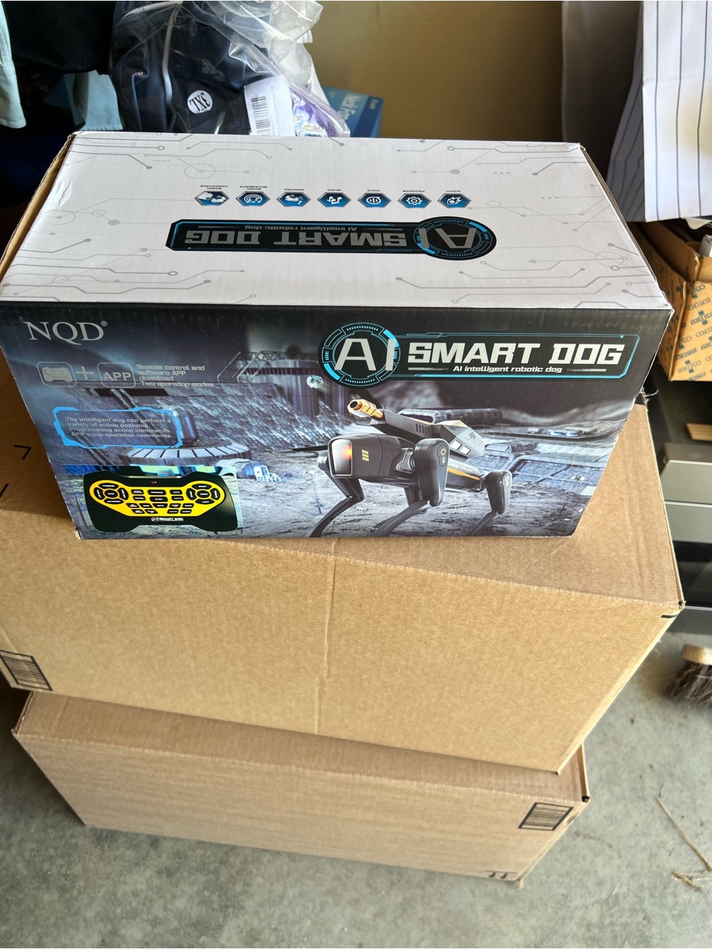 AI Smart Dog Robotic Toy - Black